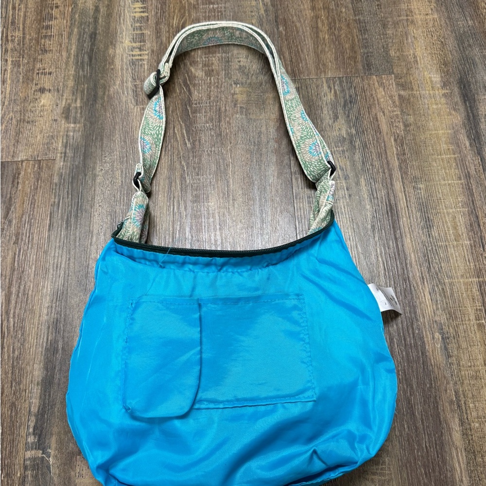 Kavu Sage Green Floral Pattern Crossbody Bag Distressed Limited Edition - Picture 11 of 16